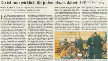 Leonberger Kreiszeitung vom 11.April 2016